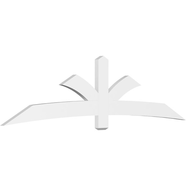 Ekena Millwork Davenport Architectural Grade PVC Gable Bracket, 108"W x 27"H x 2"D x 6"F, 6/12 Pitch GBP108X27X0206DAV00 - main